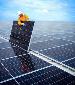 Video thumbnail showing solar installation