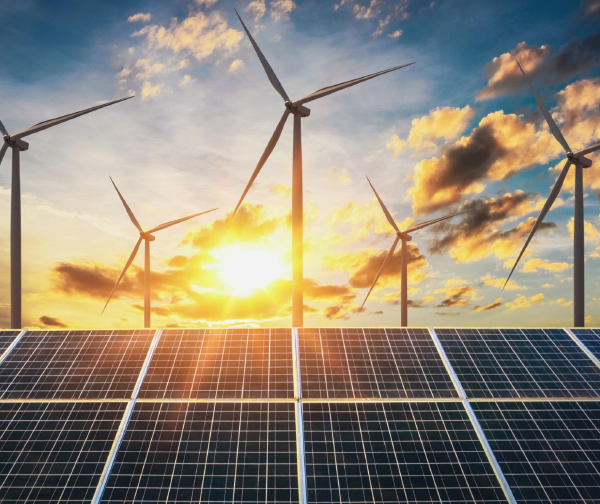 Renewable energy industry imagery