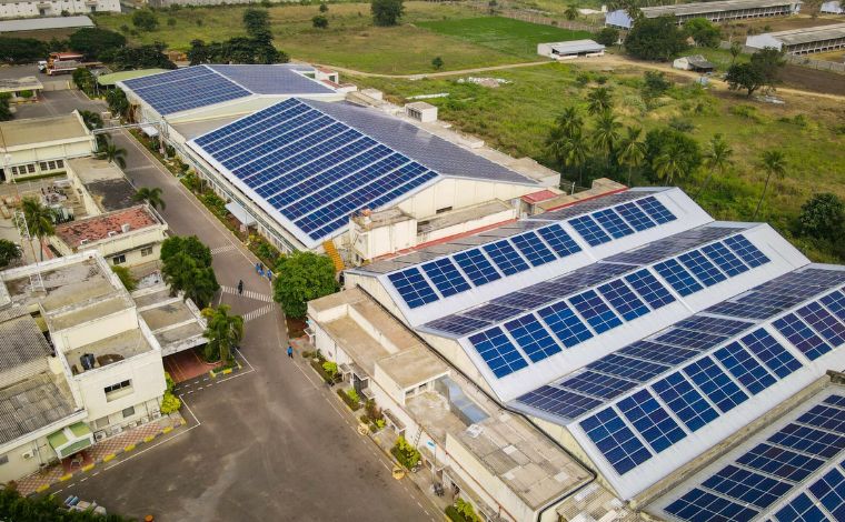 Industrial solar project example